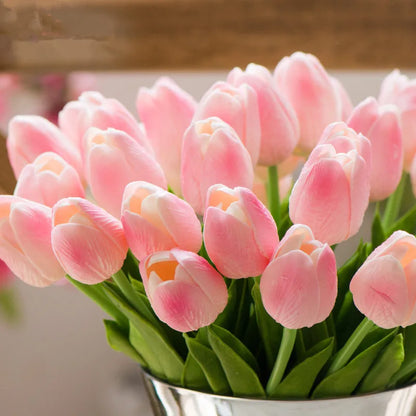 10/30pcs Tulip Artificial Flowers Real Touch Flowers Wedding Decor Simulation Bride Bouquets Pu Tulips for Home Party Vase Decor