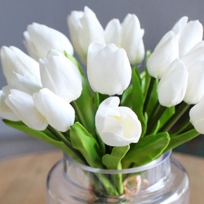 10/30pcs Tulip Artificial Flowers Real Touch Flowers Wedding Decor Simulation Bride Bouquets Pu Tulips for Home Party Vase Decor