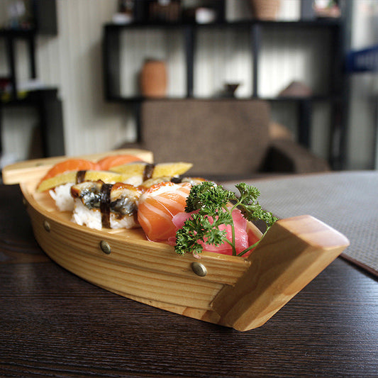 Elegant Sushi Serving Boat