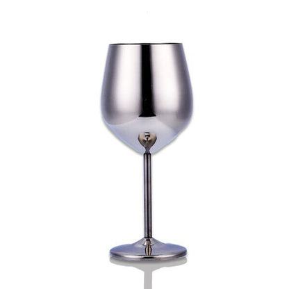 Elegant LuxeSteel Wine Glasses